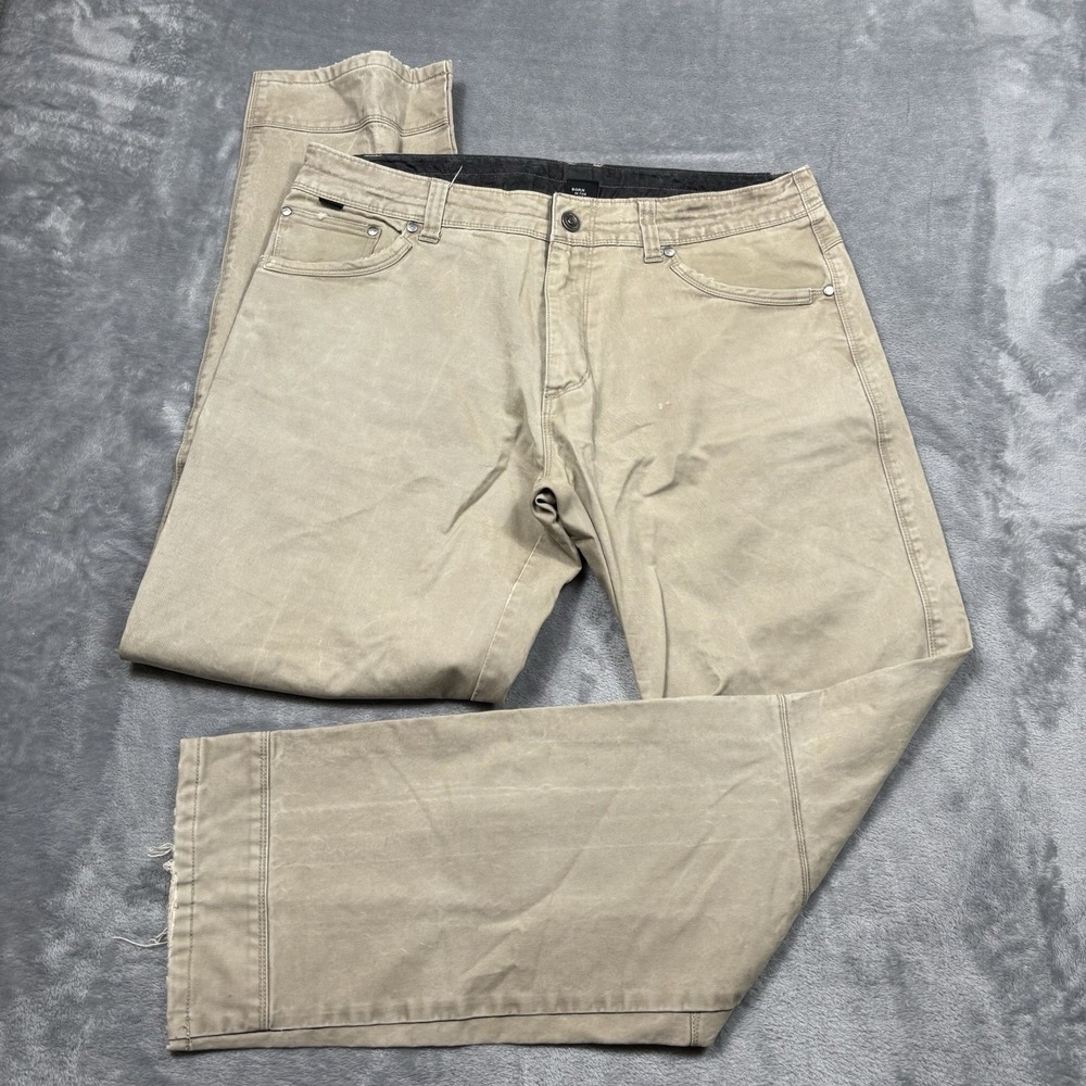 Kuhl Ryder Canvas Pants Stretch 36x34 Men Brown Patina Hiking Outdoors Gorpcore